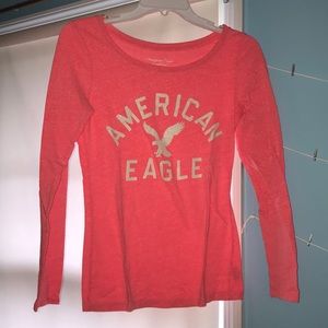 Pink American Eagle Long Sleeve Tee